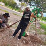 Continua la construcción de la nueva ciclovía en el Acceso Sur de San Pedro