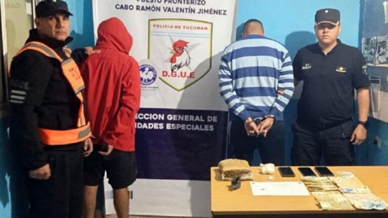 Condenado con prisión domiciliaria fue capturado en Tucumán transportando drogas