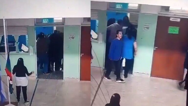 Video: una mujer y su hija desfiguraron a una docente en una escuela de Neuquén