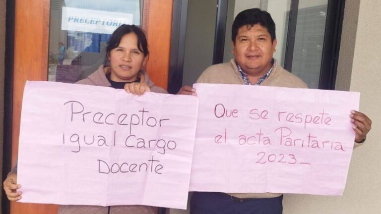 Paro de preceptores en Jujuy: «Basta de avances sobre nuestros derechos»