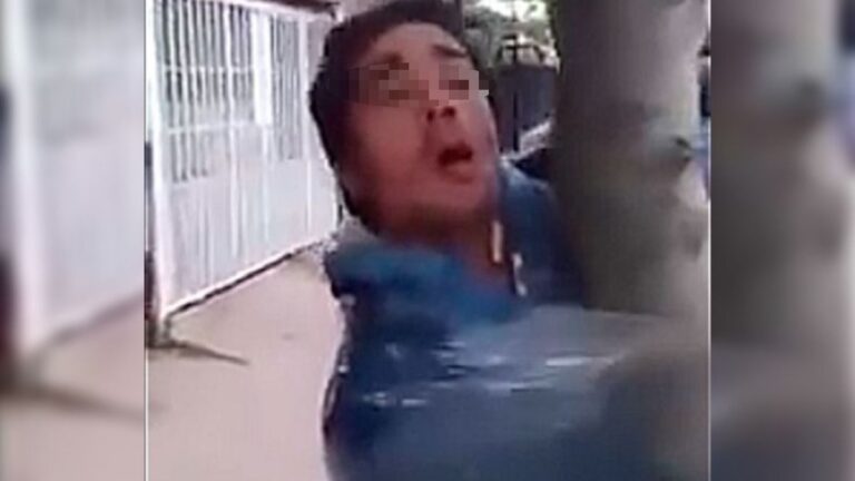 Ataron a un árbol a un sujeto que ingresó a robar en una casa en la zona sur