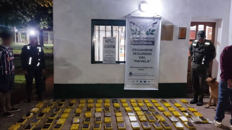 Salió de La Quiaca con más de 105 kilos de cocaína y fue detenido en Santa Fe