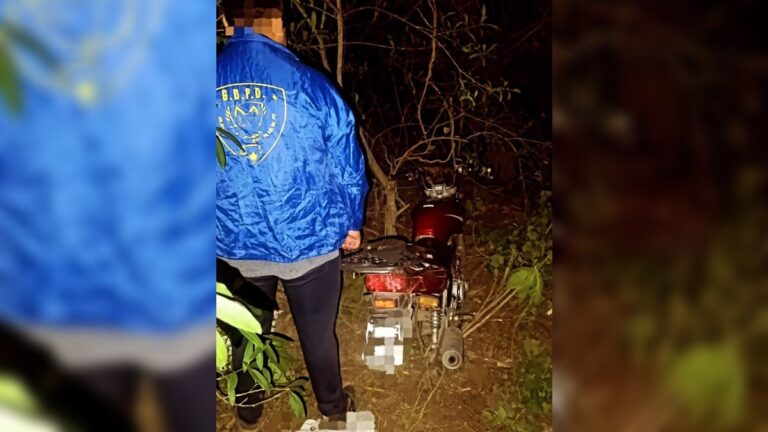 Hallaron una motocicleta robada que estaba siendo desguazada a orillas del Río Grande
