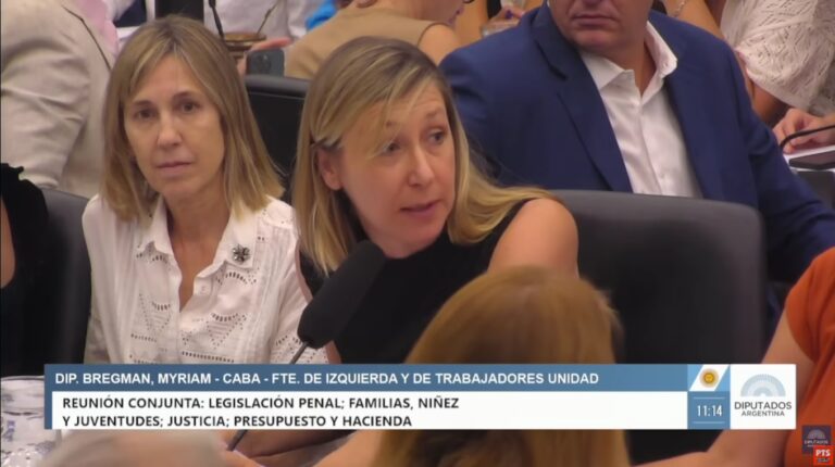 Myriam Bregman: «Violencia es votar una reforma contra el pueblo»