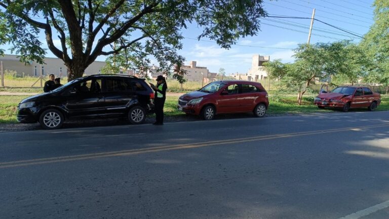 Choque en cadena sobre Ruta provincial 47: cuatro vehículos involucrados