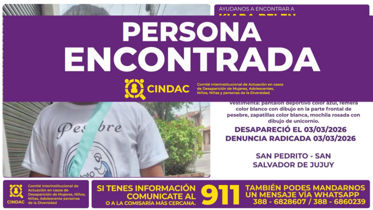 Localizaron a la niña de 5 años de San Pedrito que era buscada